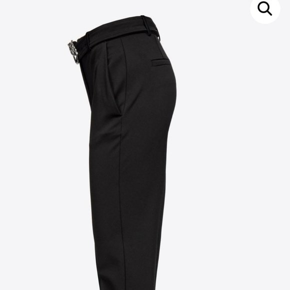 Pinko "Love Birds" Black Waist Pants w/ perfect amount stretchy soft finish - Picture 1 of 7